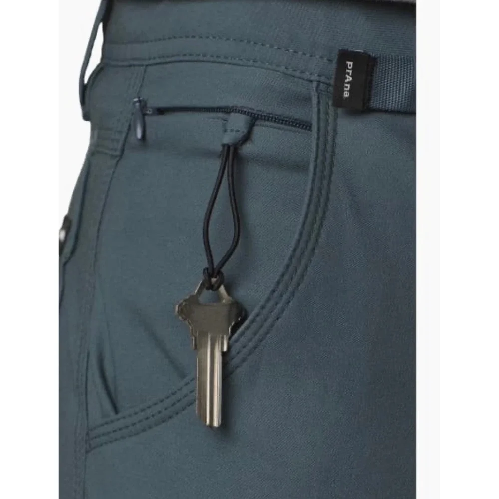 Prana NEW Stretch Zion Slim Pant II Mens 42 x30 Grey Blue Hike Convertible Cargo